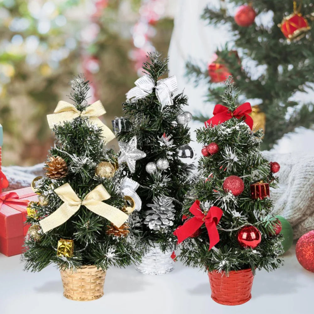 Mini árvore de Natal Led com Enfeites e Agulhas Pinheiro Lenogue