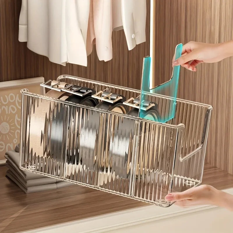 Organizador de Cintos Suspenso Transparente Antipoeira Lenogue