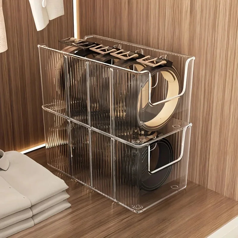 Organizador de Cintos Suspenso Transparente Antipoeira Lenogue