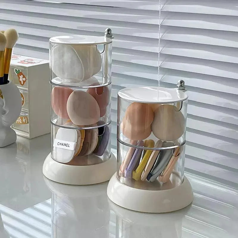 Organizador de Maquiagem Porta Esponja com Design Empilhável e Moderno Lenogue