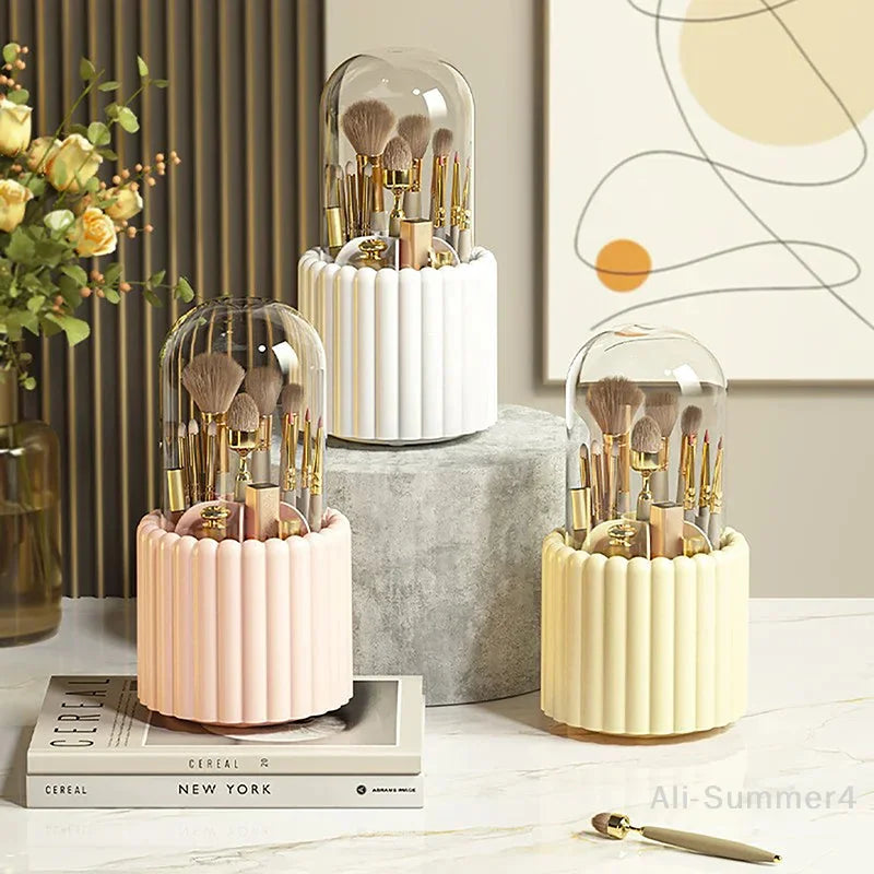 Organizador de Pincéis Giratório Antipoeira com Divisórias Lenogue