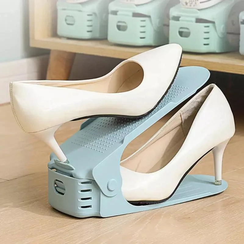 Organizador de Sapatos Ajustável para Closet e Armário Lenogue Verde (kit 6 Peças)