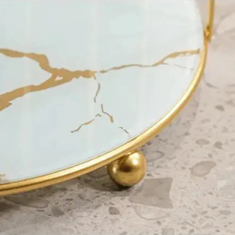 Organizador Dourado com Cúpula para Joias e Cosméticos Lenogue