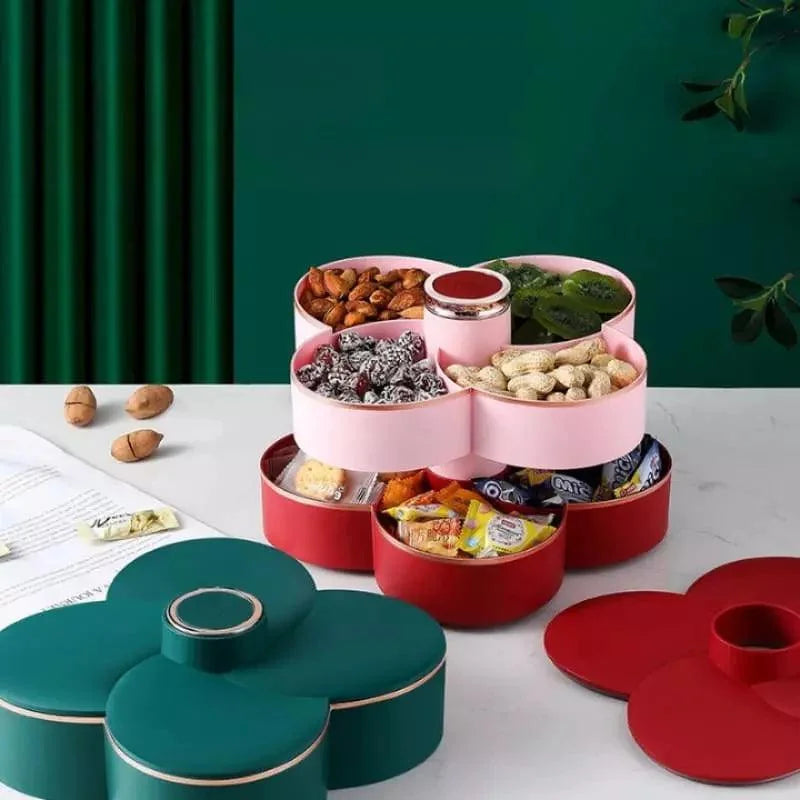 Organizador Giratório para Alimentos e Doces com Tampa Hermética Lenogue Verde Simples