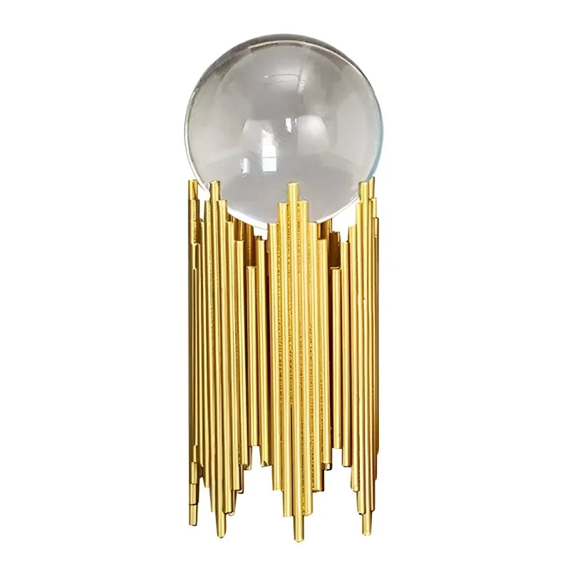 Ornamento Decorativo Metálico de Ferro e Vidro para Arte Abstrata Lenogue Mod. b