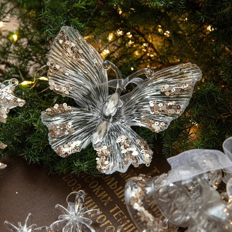 Pingente de Natal Acrílico Transparente Lenogue