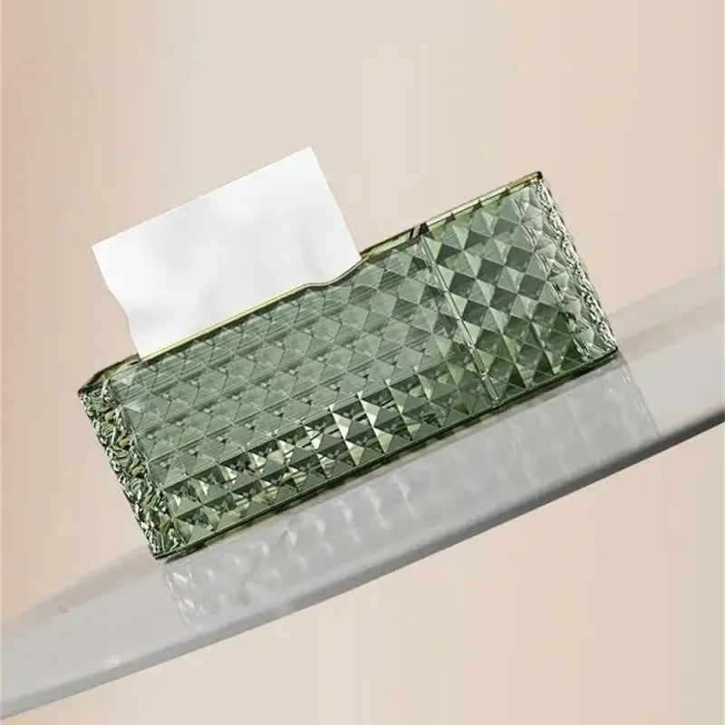 Porta Lenços com Mola Interna e Borda Dourada Lenogue