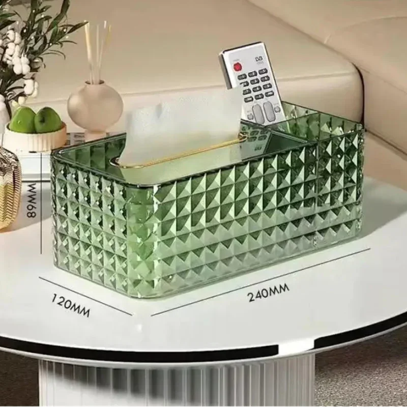 Porta Lenços com Mola Interna e Borda Dourada Lenogue