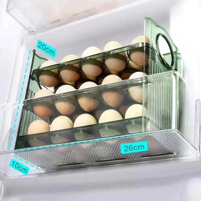 Porta Ovos para Geladeira com 3 Andares 34 Compartimentos Lenogue