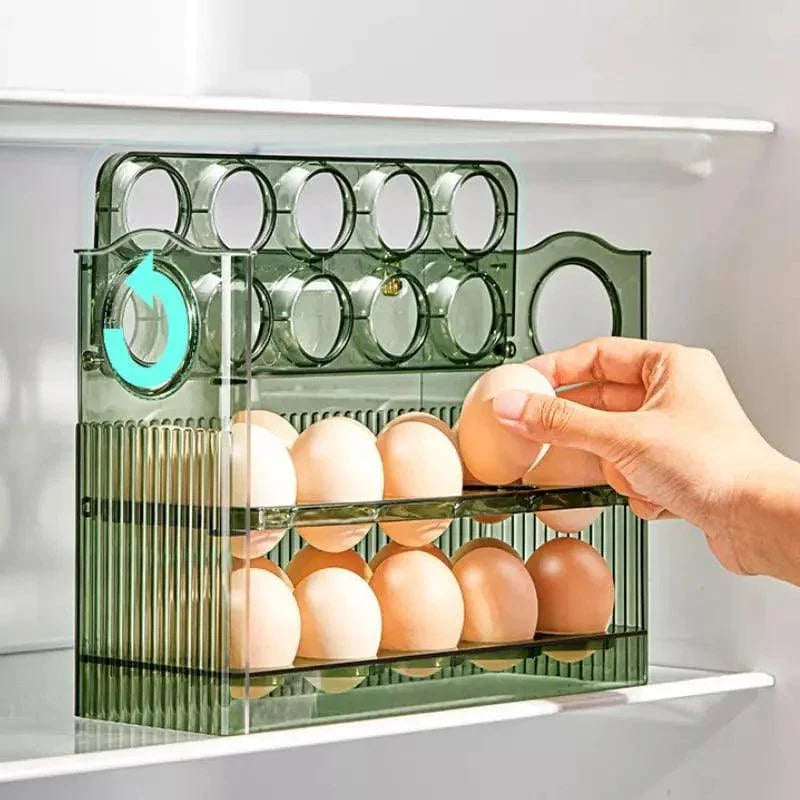 Porta Ovos para Geladeira com 3 Andares 34 Compartimentos Lenogue