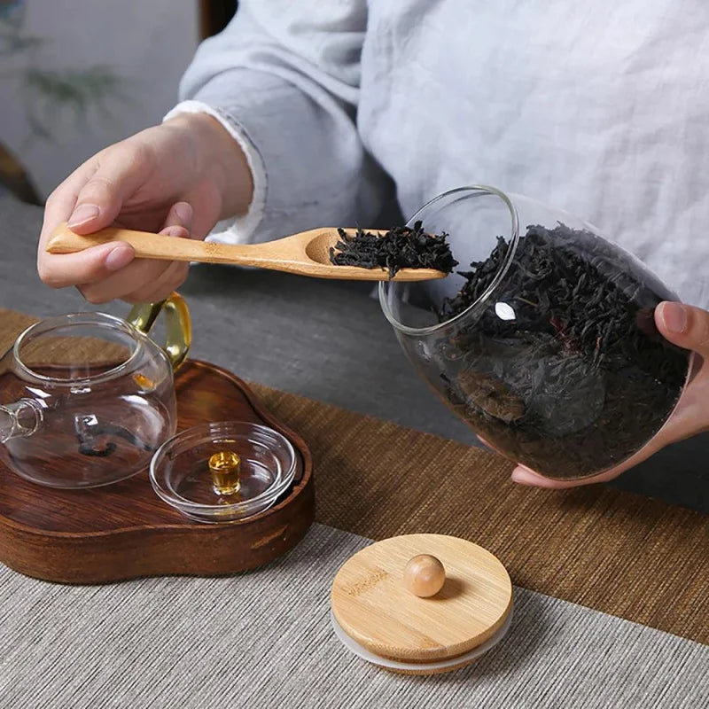 Pote de Vidro Borossilicato Tampa Hermética Madeira Lenogue