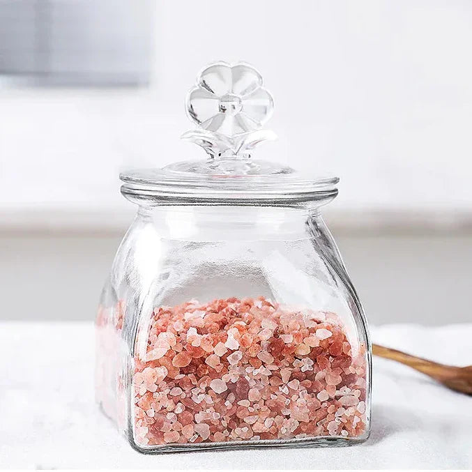 Pote de Vidro Transparente com Tampa de Coração para Café e Chá Lenogue Coração (660 ml)