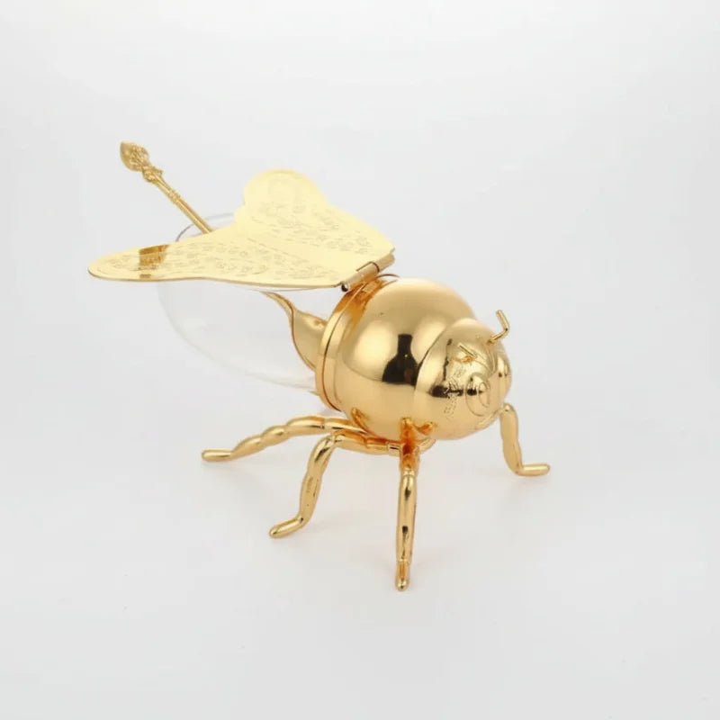 Pote de Vidro Transparente com Tampa e Colher para Mel Lenogue