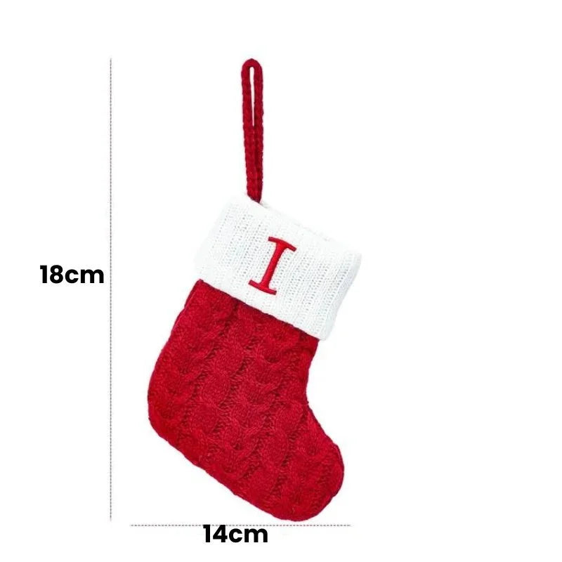 Premium Enfeite Meias de Natal Letras do Alfabeto Lenogue