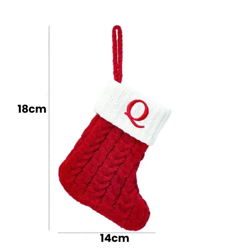 Premium Enfeite Meias de Natal Letras do Alfabeto Lenogue