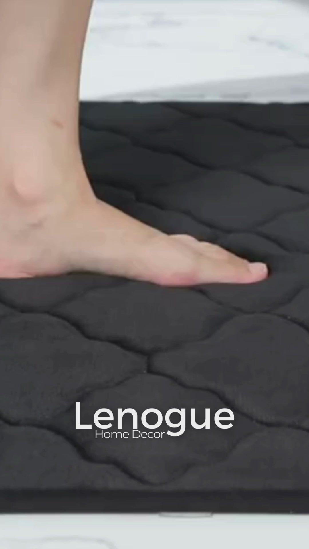 Tapete de Veludo Coral Antiderrapante Absorvente para Banho Lenogue