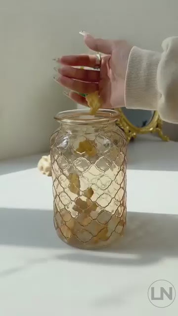 Pote de Vidro Herméticos Âmbar Lenogue