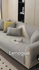 Capa de Sofá Antiderrapante em Algodão e Linho Bege Acinzentado Lenogue