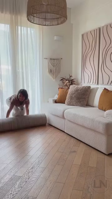 Tapete Felpudo Liso Creme Lenogue