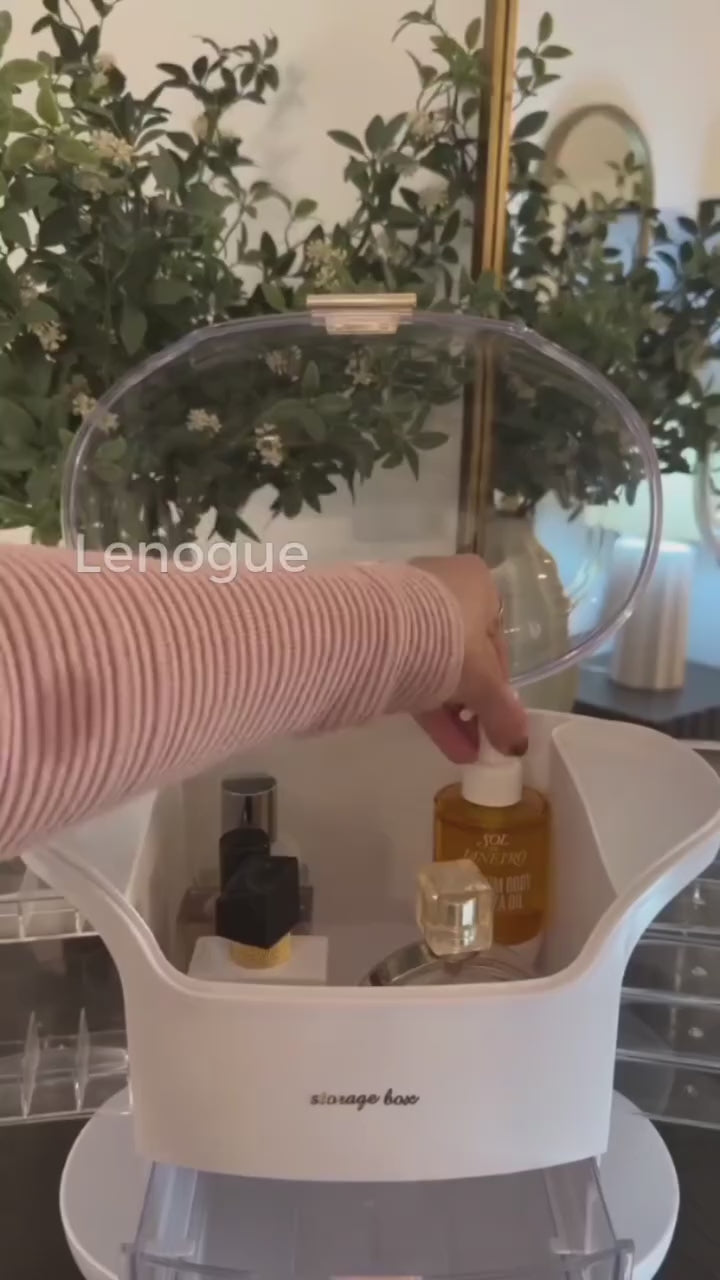 Organizador de Maquiagem Acrílico Transparente para Bancada de Beleza Lenogue