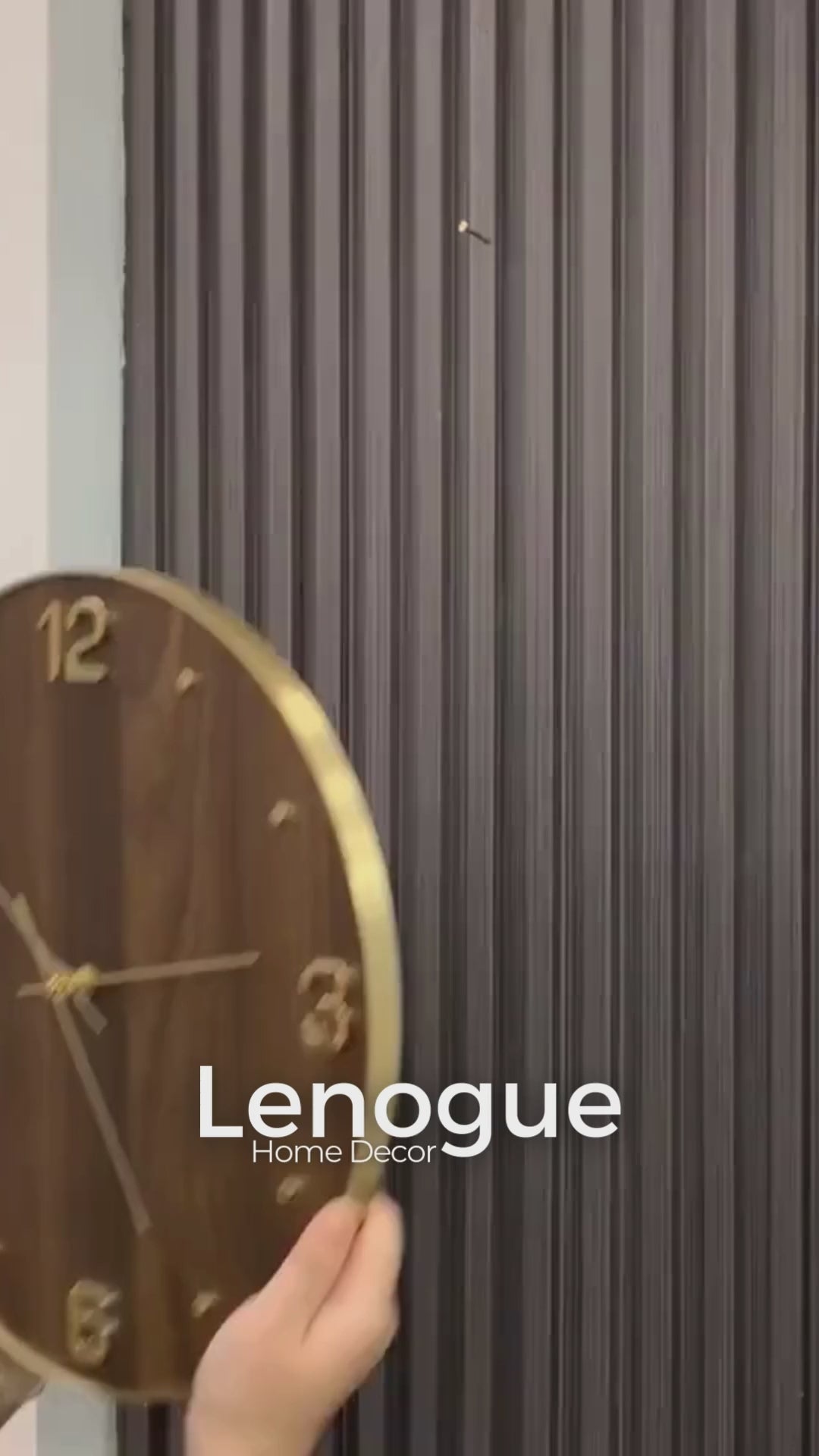 Relógio de Parede Silencioso Cobre com Pêndulo Lenogue