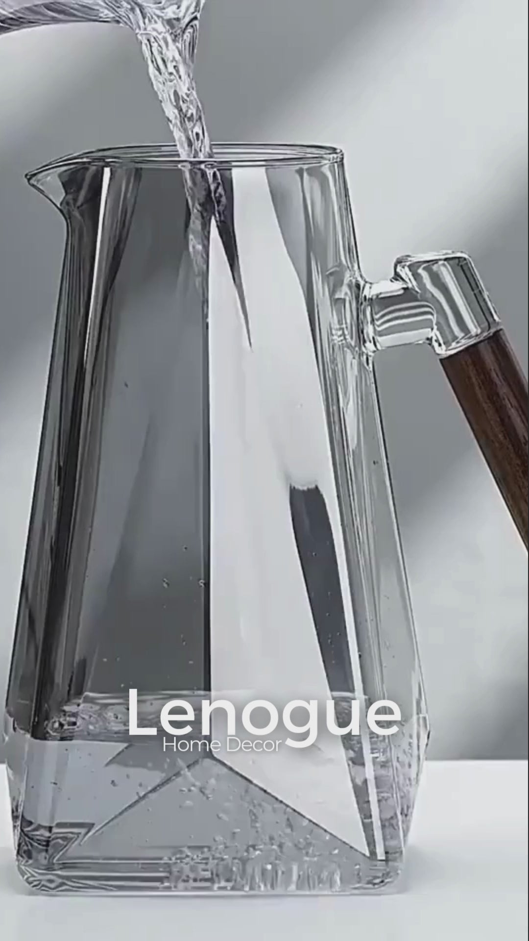 Jarra de Vidro Borossilicato com Tampa Resistente ao Calor Lenogue