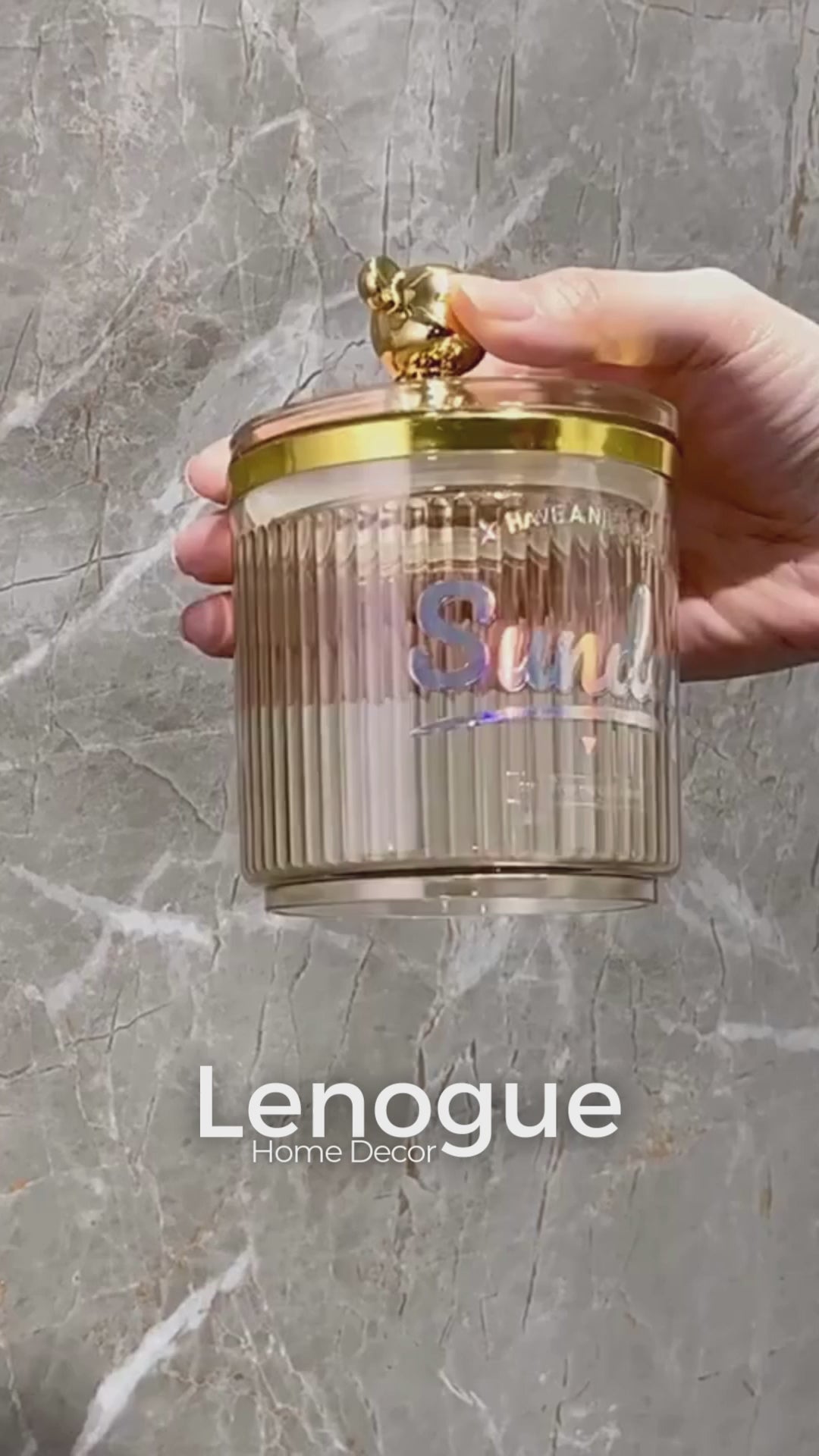 Organizador Porta Cotonete e Algodão Acrílico para Banheiro e Beleza Lenogue