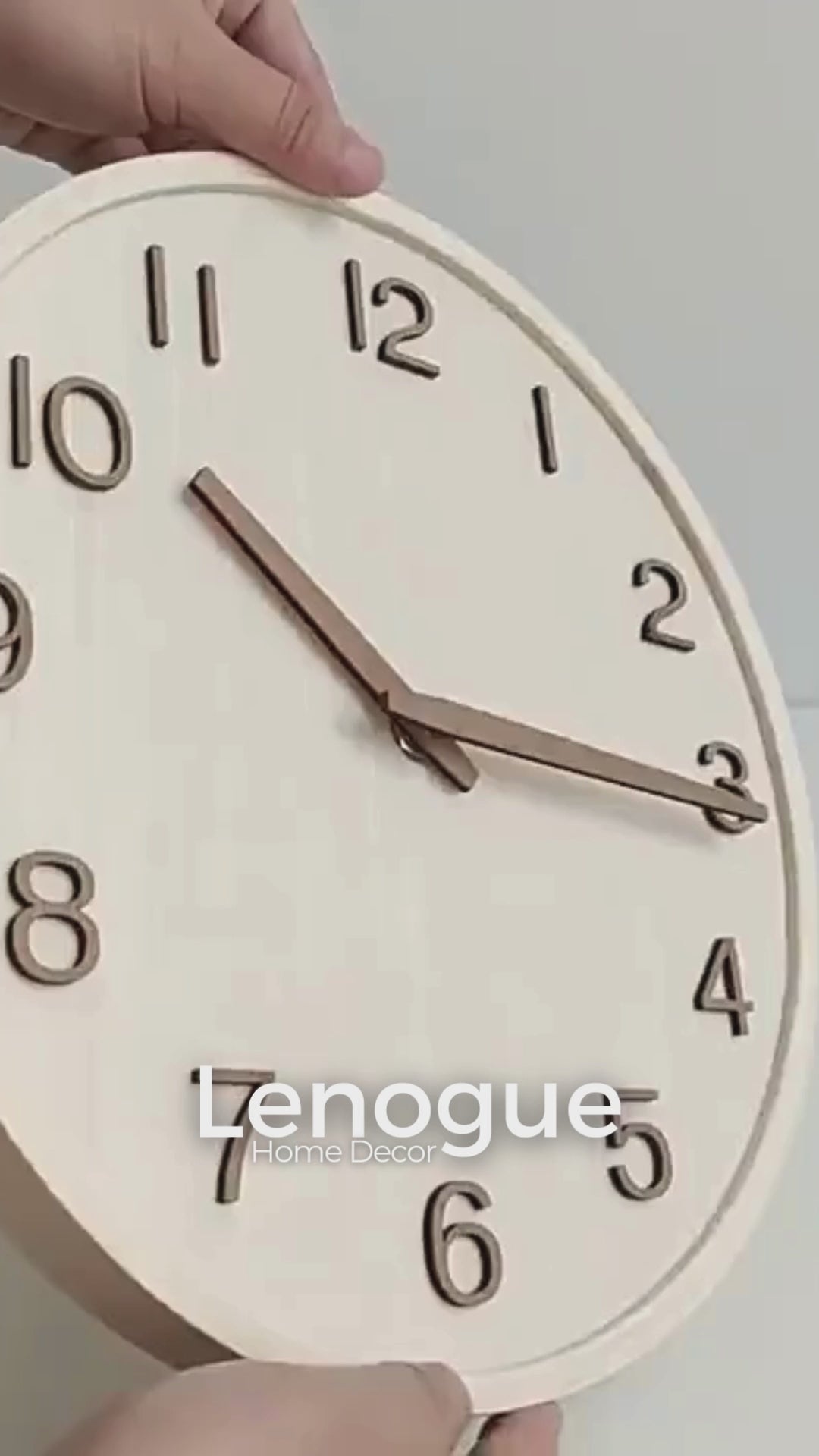 Relógio de Parede Japonês em Madeira Silencioso Lenogue