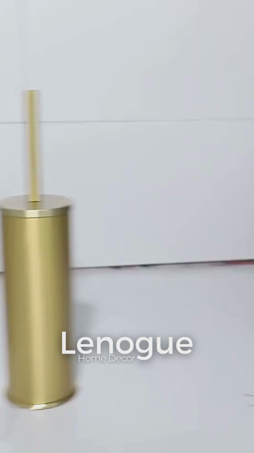 Escova Sanitária de Alumínio com Suporte para Banheiro Lenogue