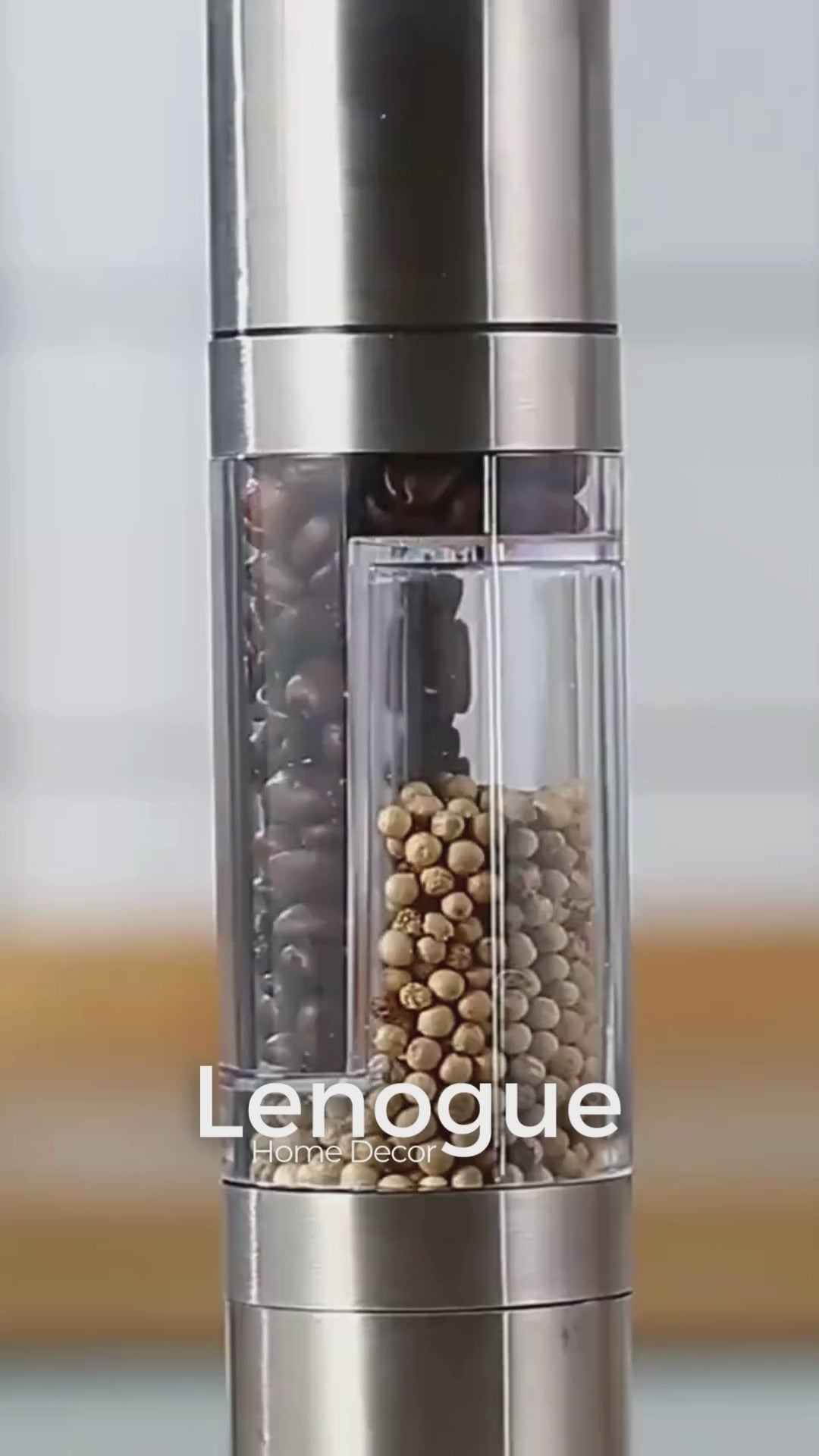 Moedor Manual 2 em 1 de Pimenta e Temperos em Inox Lenogue
