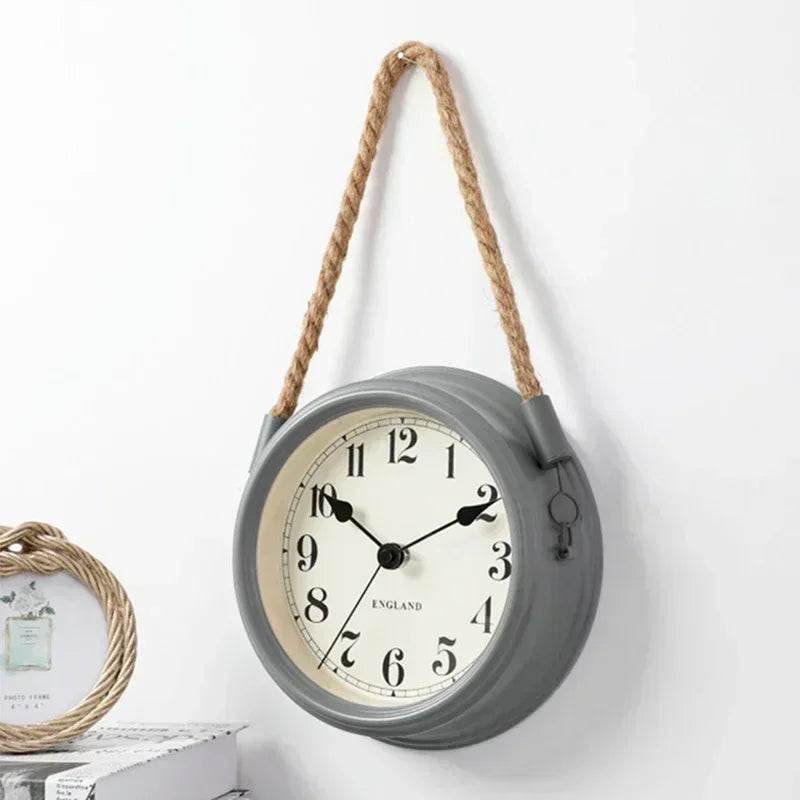 Relógio de Parede Vintage em Metal Bronze para Decoração Lenogue