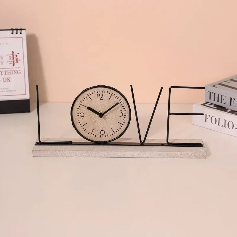 Relógio Decorativo Criativo Europeu Estilo Vintage Lenogue Love