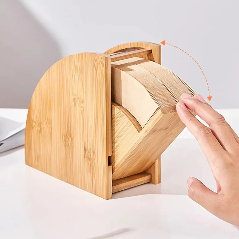 Suporte de Filtro Café em Bambu para Organização Cozinha Lenogue 16.7 x 15.7 Cm