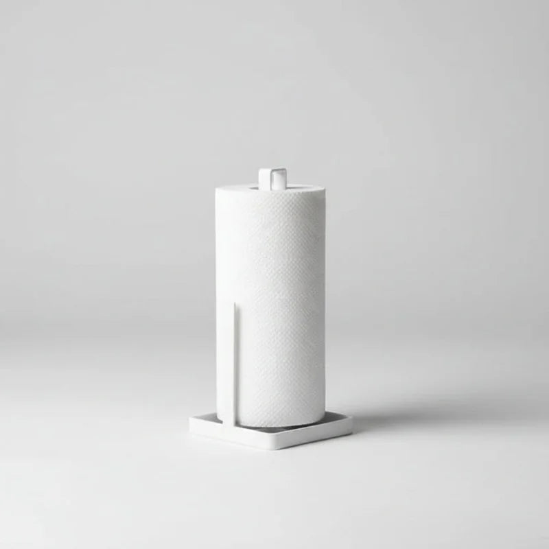 Suporte de Papel Toalha Metal para Bancada e Cozinha Lenogue Branco