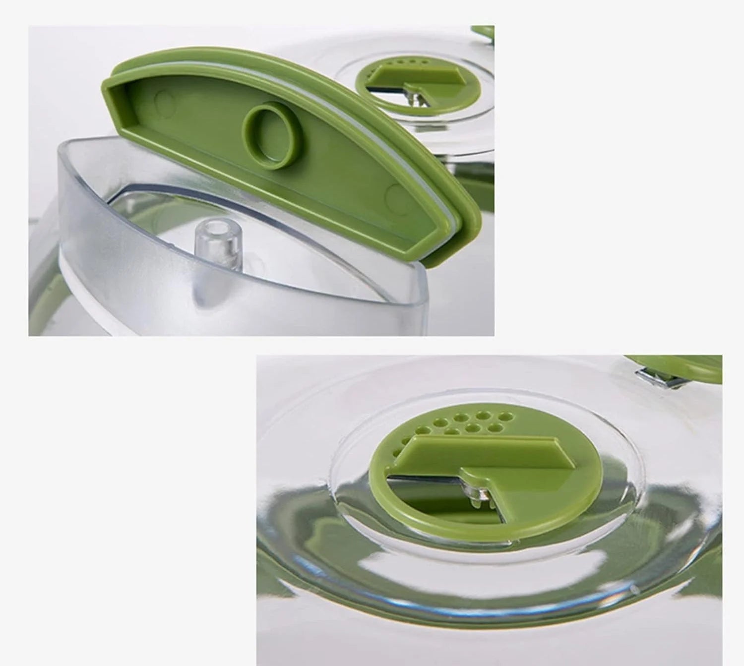 Tampa Anti-respingos para Micro-ondas com Dispenser de água Lenogue Mod. Verde com Depósito água