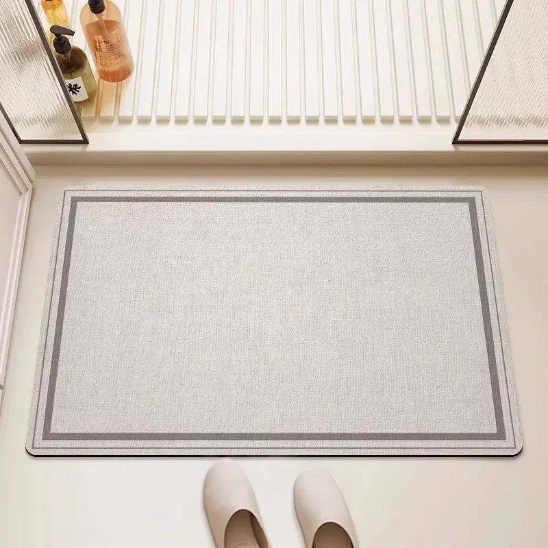 Tapete de Banheiro Minimalista com Absorção Rápida e Secagem Instantânea Lenogue YM2698-G-A / 60x90cm