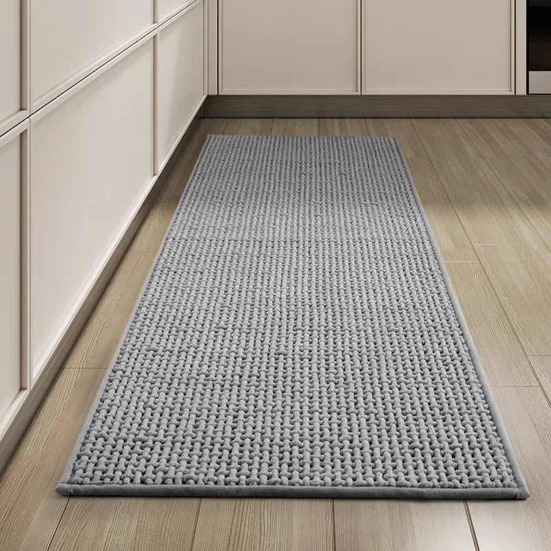 Tapete de Cozinha Confort Geométrico Impermeável Antiderrapante Lenogue Cinza / 45 x 70 Cm