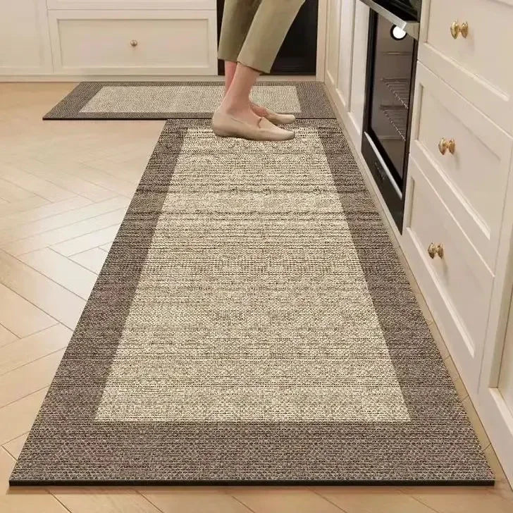 Tapete de Cozinha Doux Linho Absorvente Camadas Antiderrapante Lenogue