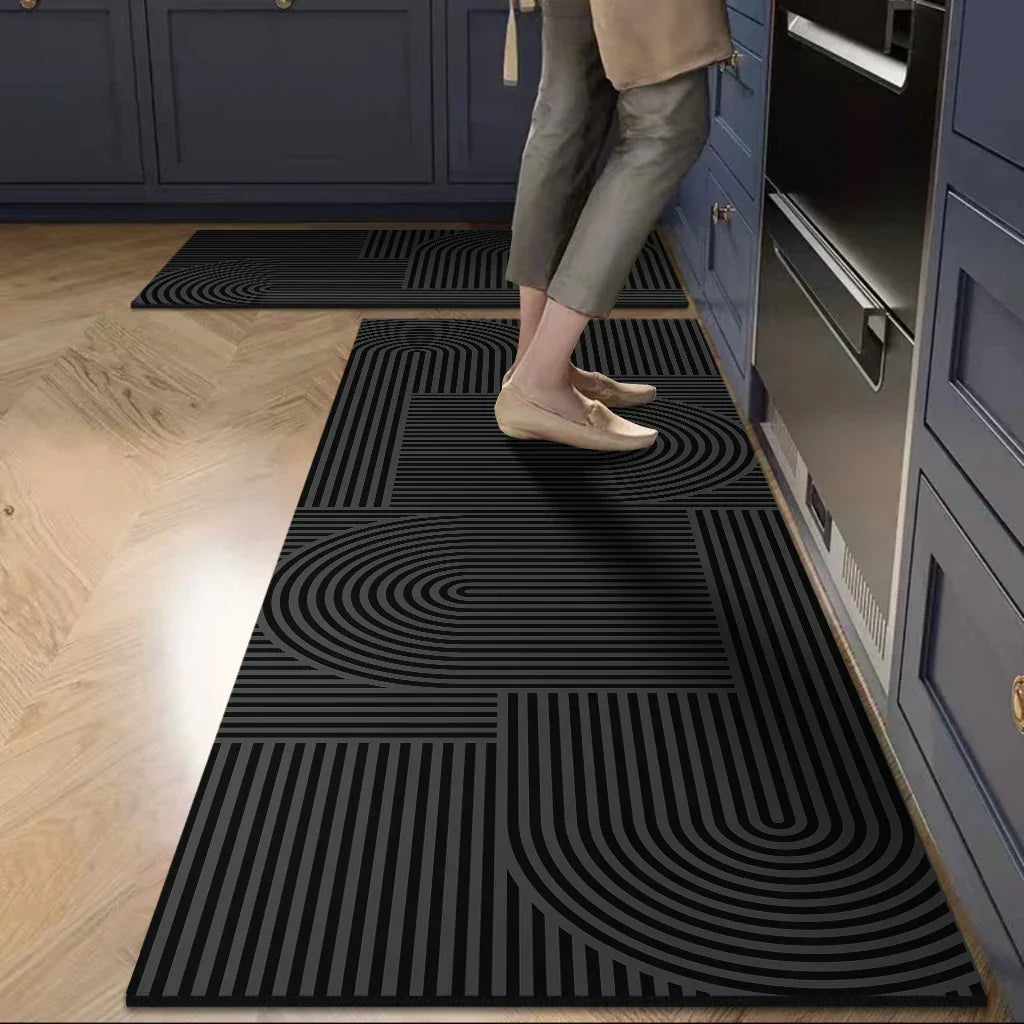 Tapete Doux Diatomita Absorvente Antiderrapante Felpudo Lenogue Preto / 45 x 60 Cm