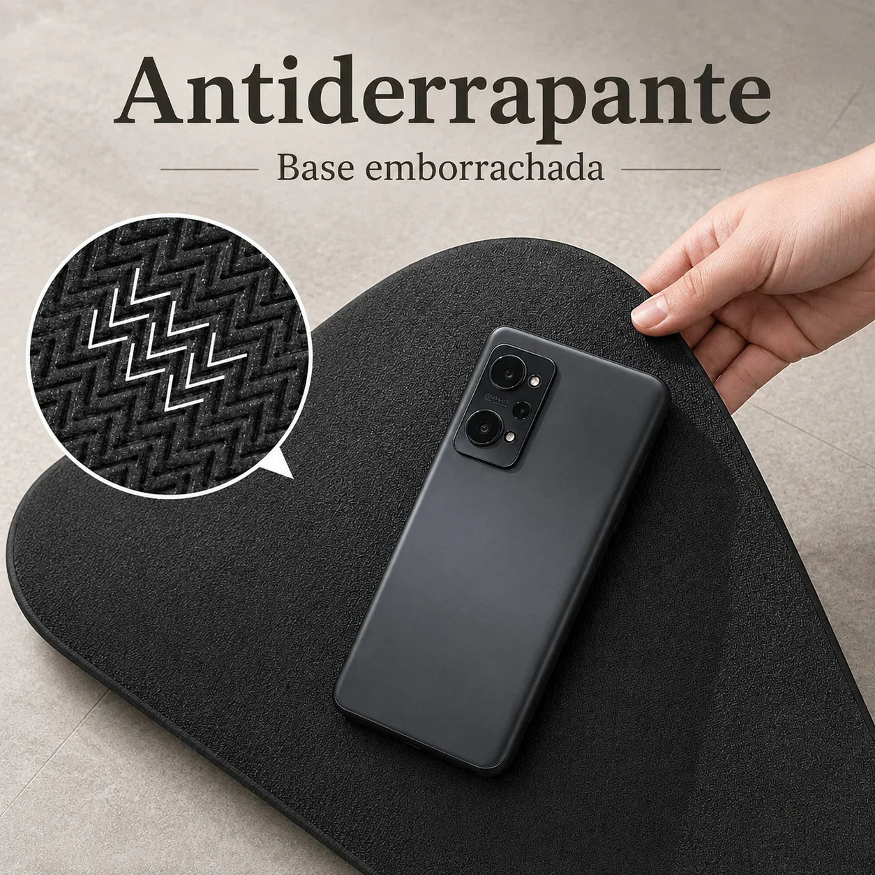 Tapete Doux Diatomita Geométrico Absorvente Antiderrapante Lenogue