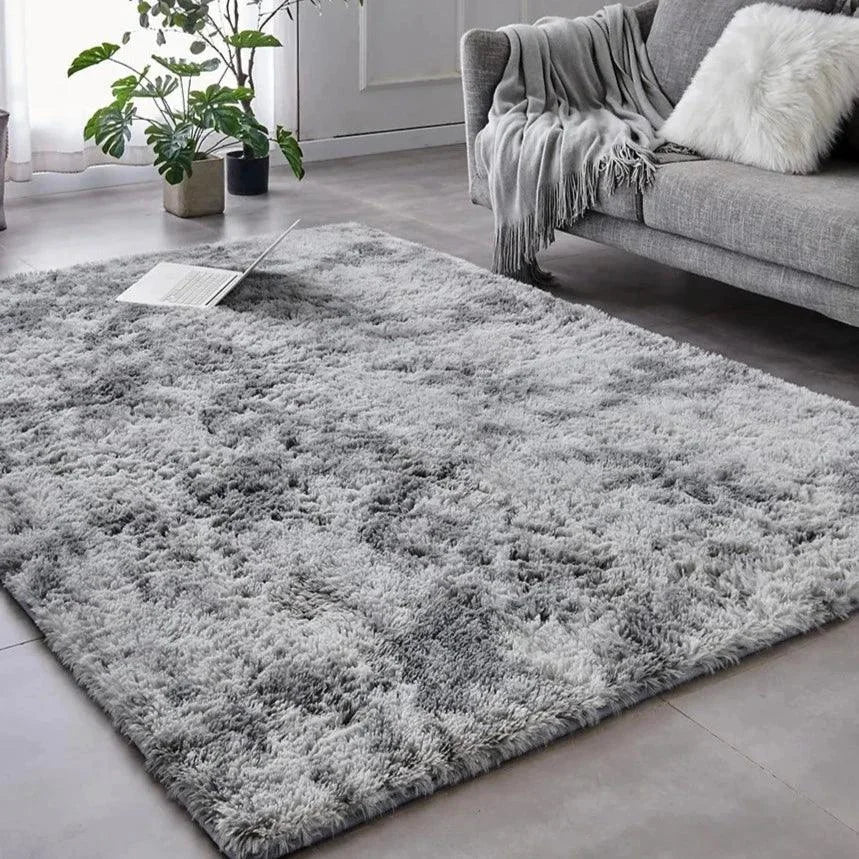 Tapete Felpudo Tie-dye Retangular para Decoração Moderna Lenogue