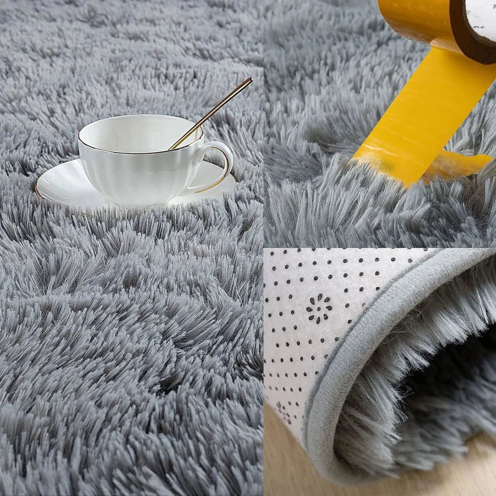 Tapete Felpudo Tie-dye Retangular para Decoração Moderna Lenogue