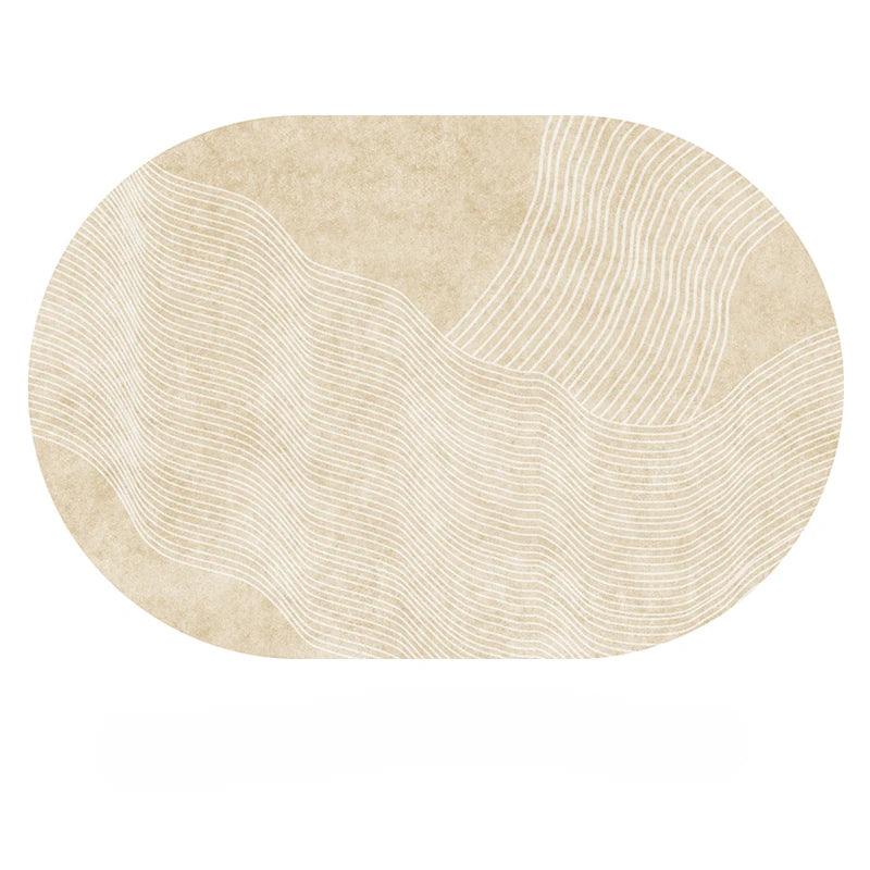 Tapete Irregular para Sala e Quarto Plush Macio Oval Lenogue