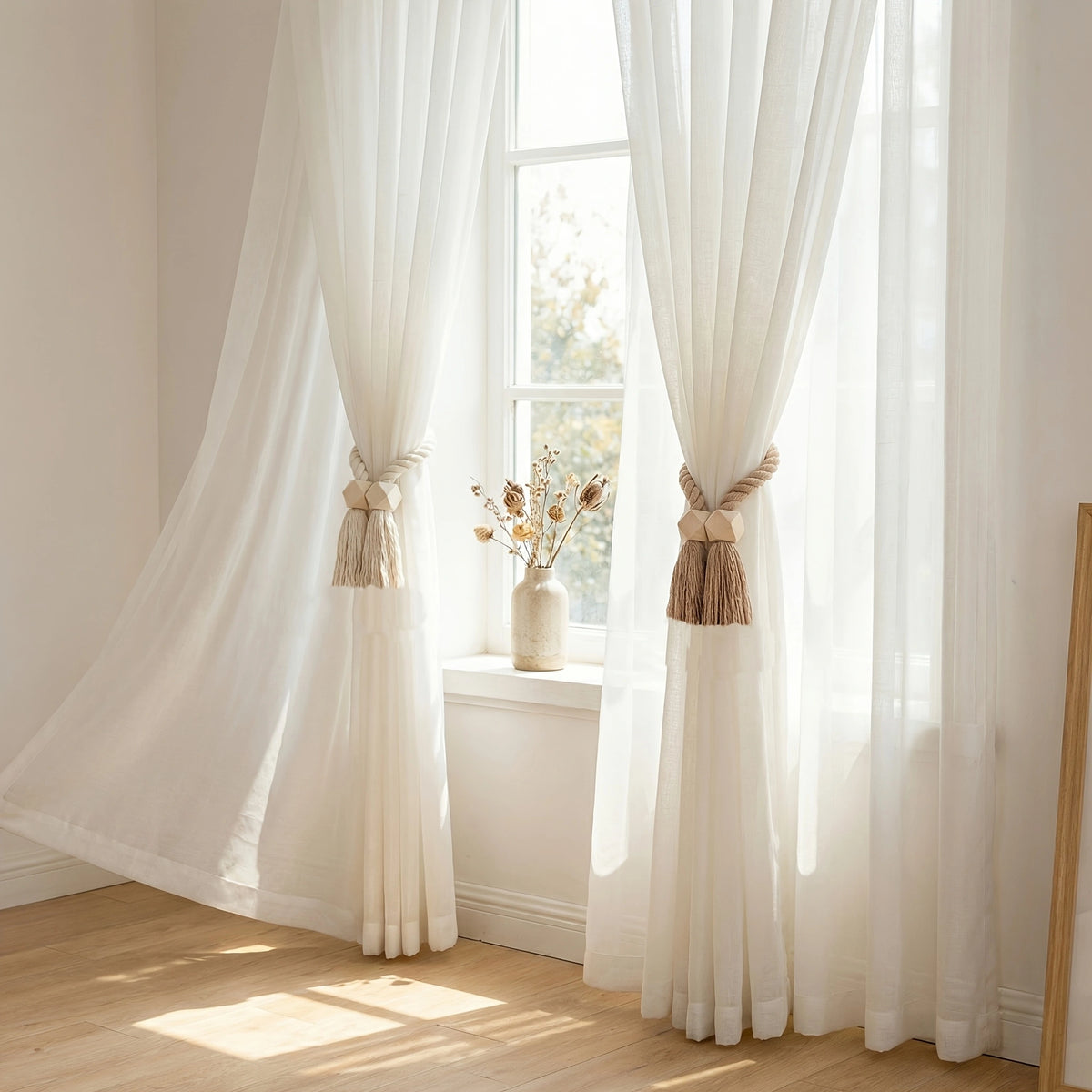 Tira de Cortina Maison Boho Madeira com Fixação Magnética Lenogue