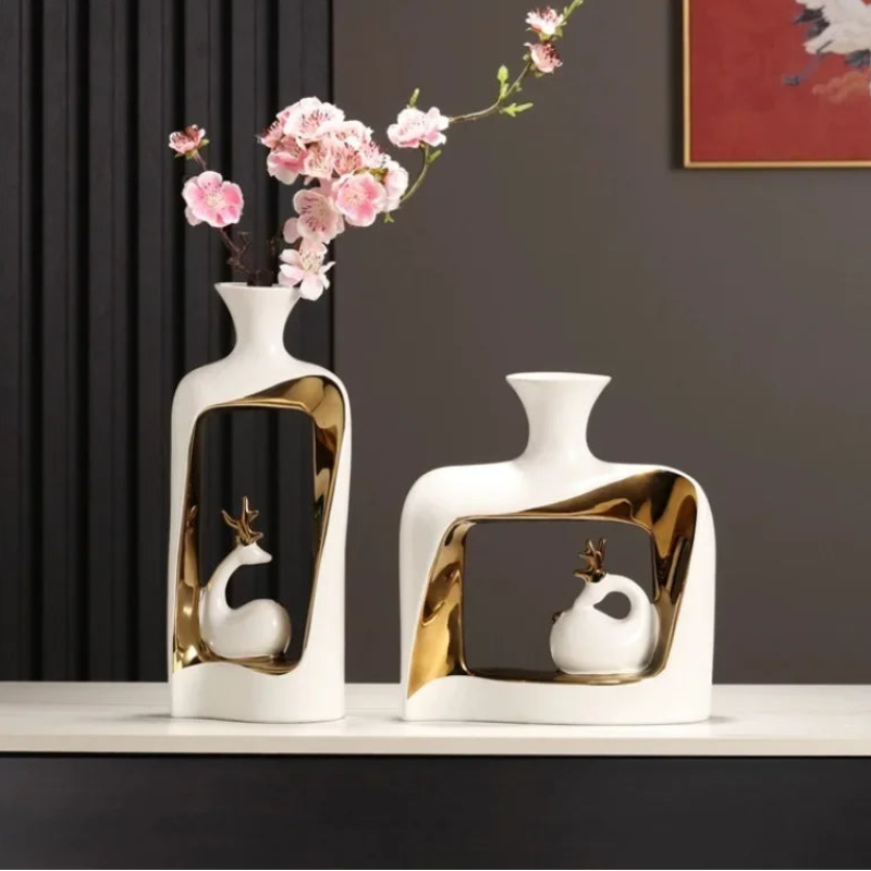 Vaso de Cerâmica Confort Design Moderno Artesanal Lenogue