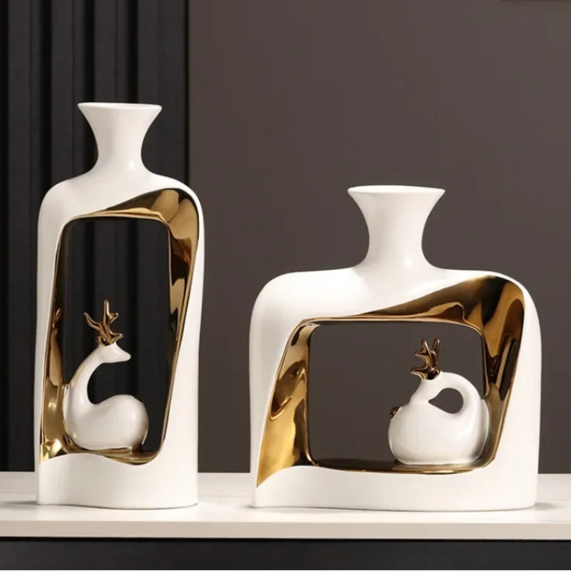 Vaso de Cerâmica Confort Design Moderno Artesanal Lenogue