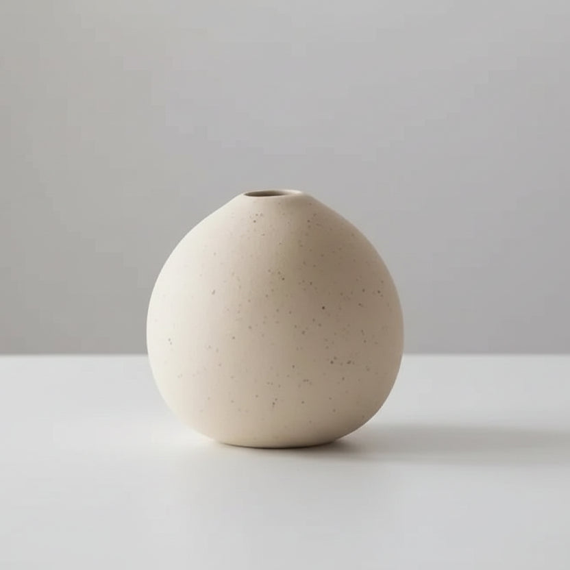 Vaso de Cerâmica Nórdico Design Minimalista para Decoração Lenogue Mod. 02